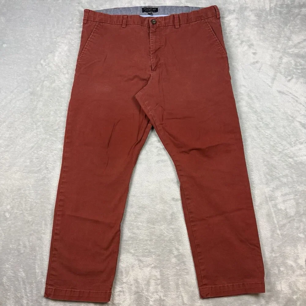 Banana Republic Fulton Skinny Chino Pants Men’s 38x30 Red Rust Straight Casual